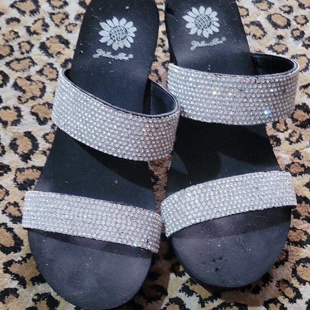 Glittery Silver Women's Sandals